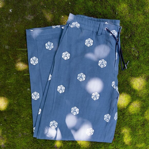 Light Blue Woven Cotton Batik Trousers